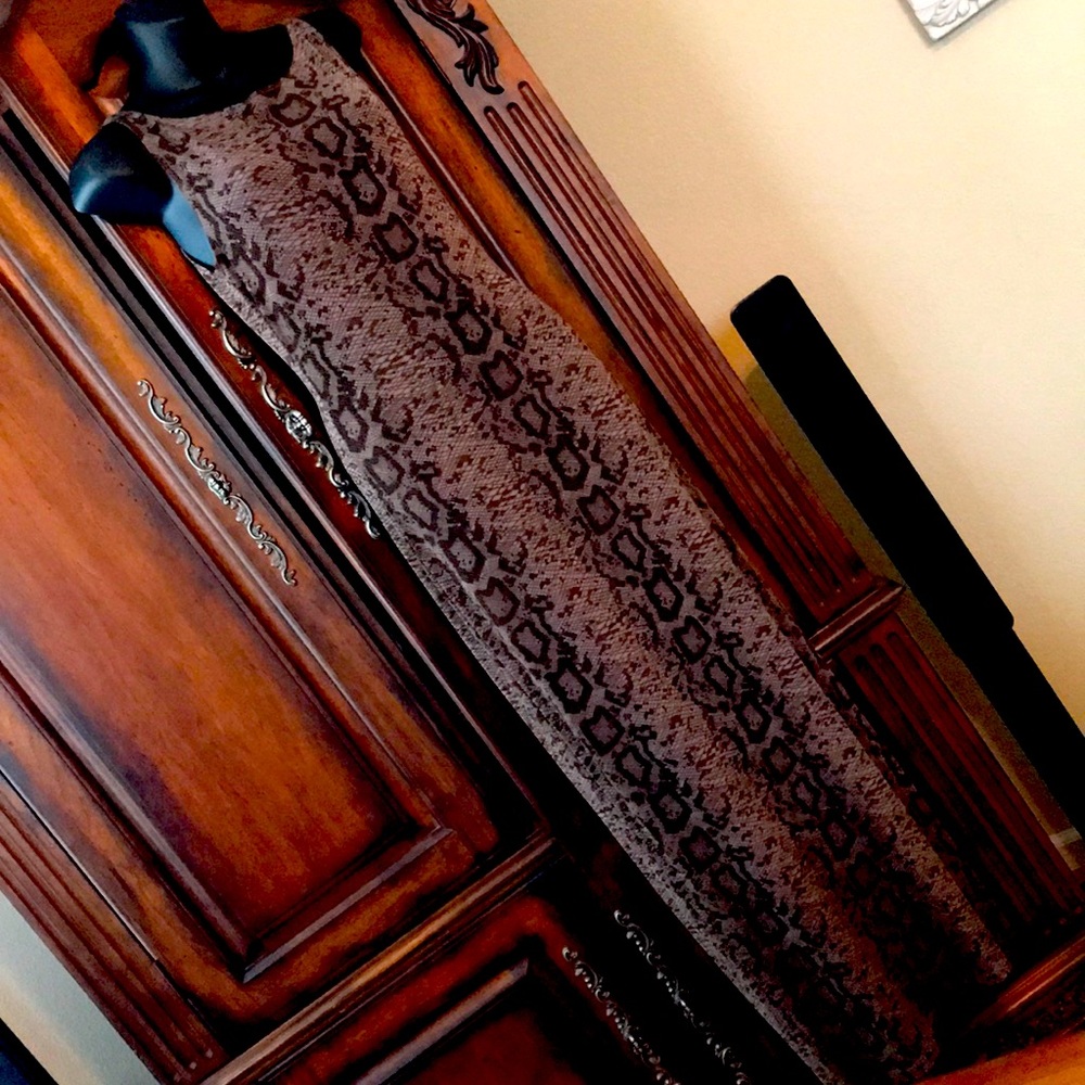 Vintage Y2K or 1990’s Bodycon Snake skin print PS Per Seption Dress